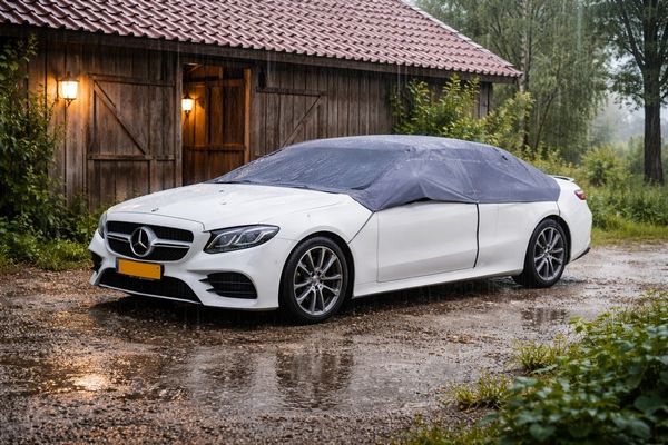 BEXITA Autohoes Buiten Waterdicht Autohoezen met Katoenen Voering Winddicht Winter Sneeuwbestendig Halve Autohoezen Geschikt voor Hatchback(Max. voertuiglengte 440cm BEXITA Autohoes Buiten Waterdicht Autohoezen met Katoenen Voering Winddicht Winter Sneeuwbestendig Halve Autohoezen Geschikt voor Hatchback(Max. voertuiglengte 440cm